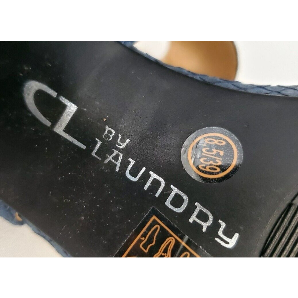CL by Laundry Women's High Heels Size 8.5 Blue Ankle Strap Sandals EUC - Picture 5 of 6